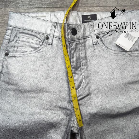 Adriano Goldschmied Coated Denim Straight Leg Jeans Size 27 (4) - Picture 4 of 6